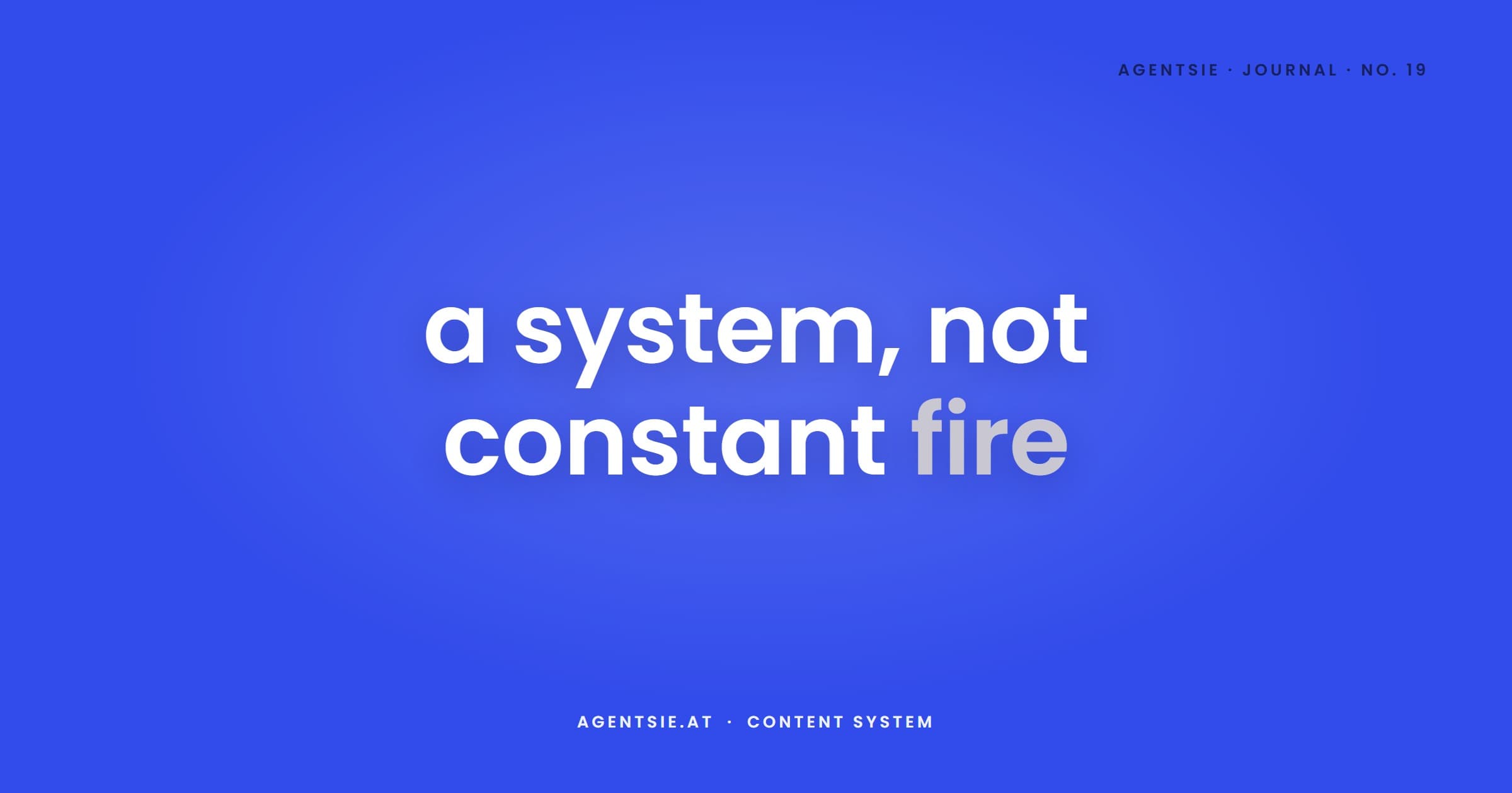 Cover: The 4-Day Content Month: A System Instead of Constant Fire