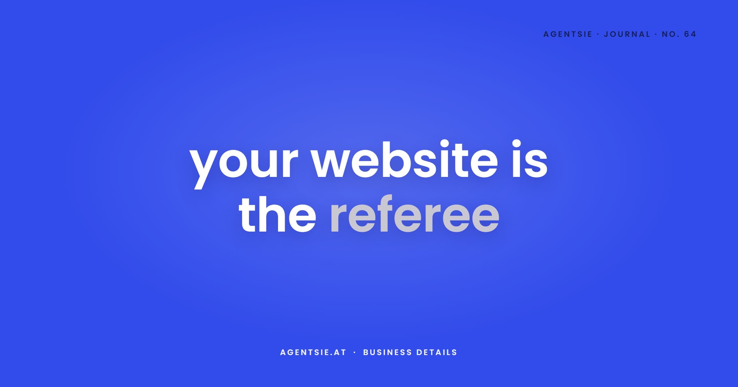 Cover: Address, opening hours, phone number: your website is the referee
