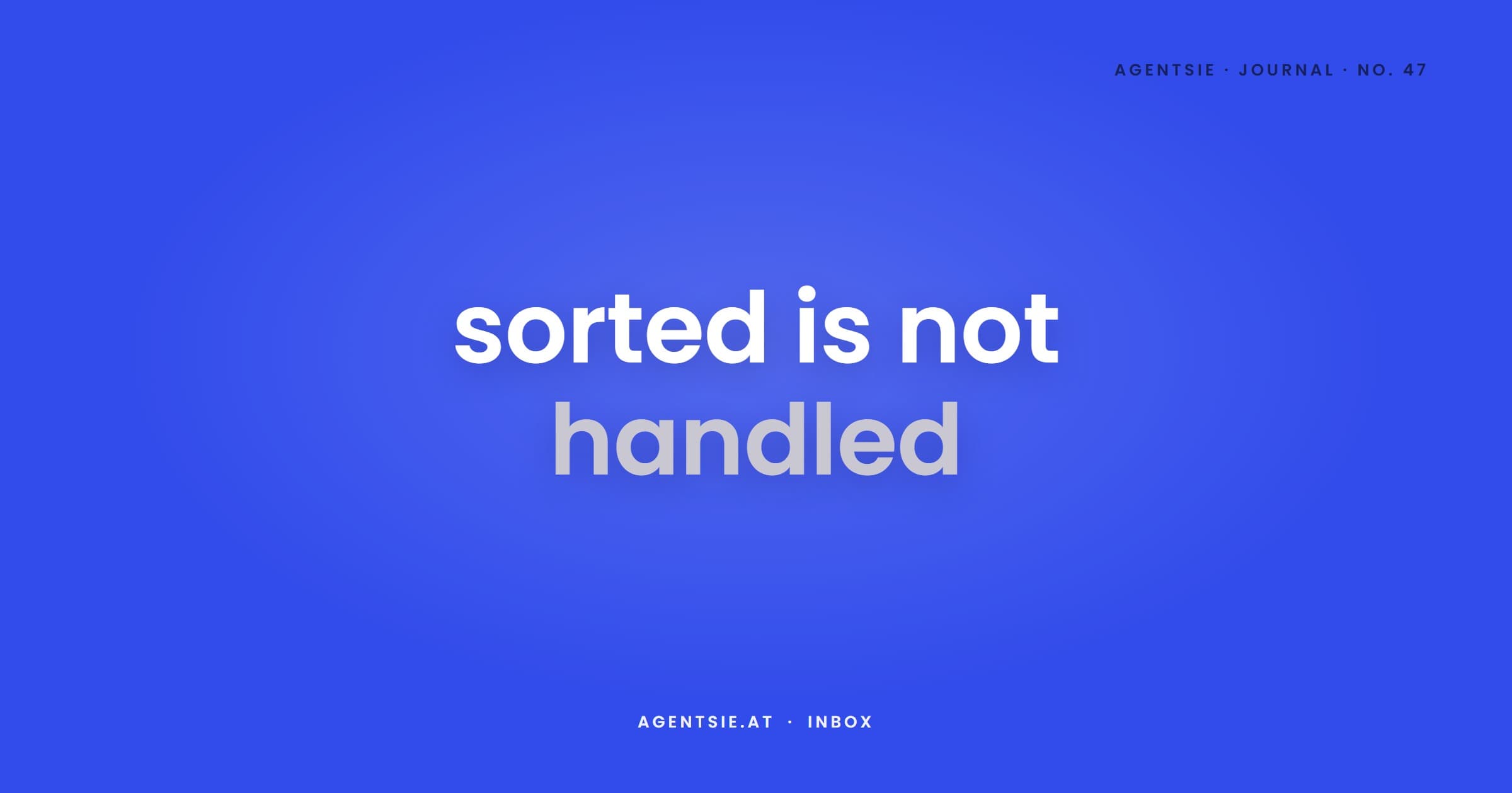 Cover: Sorting enquiries automatically: which mistake you can afford