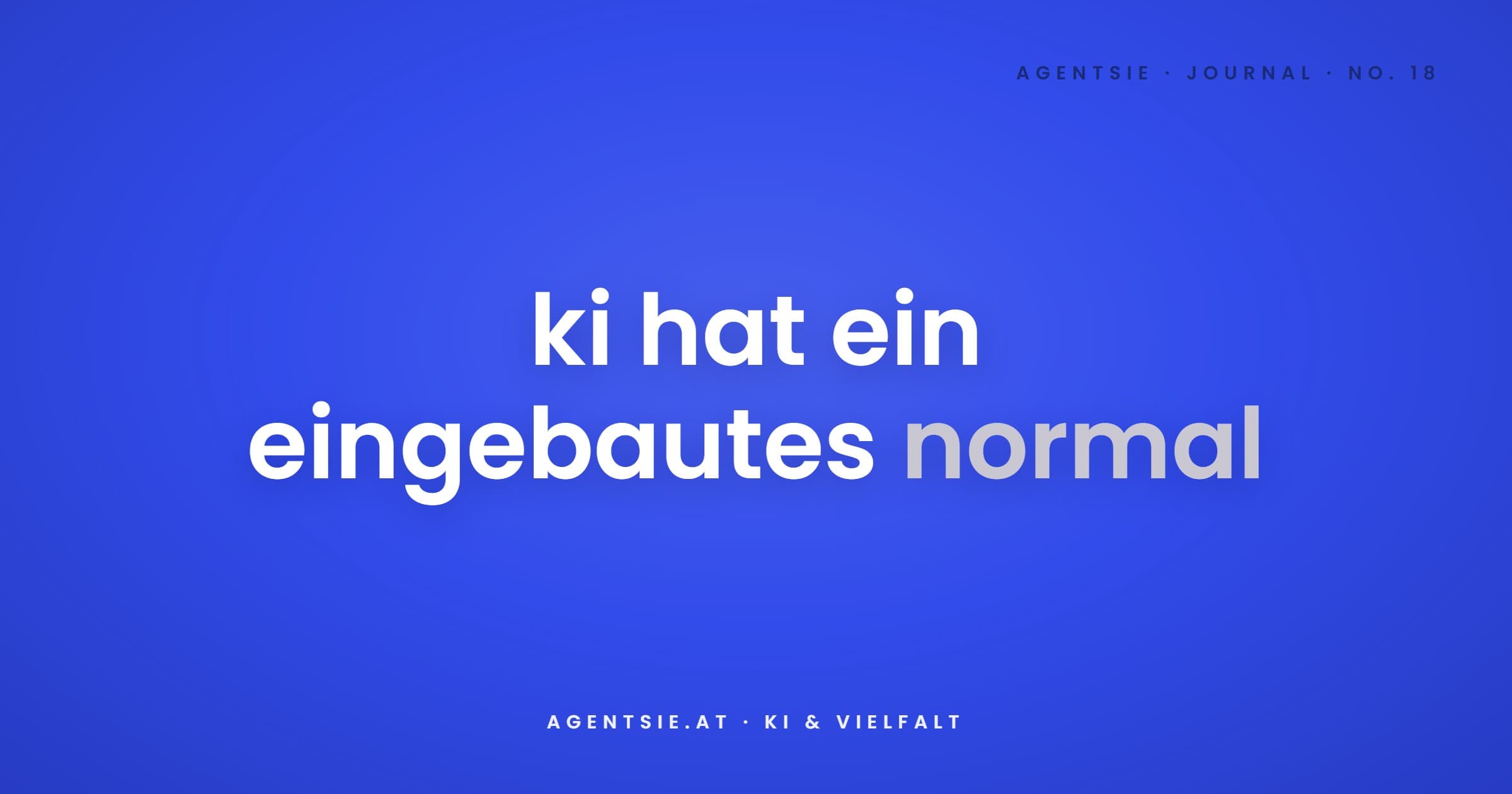 Cover: Wie inklusiv ist KI wirklich? Das eingebaute „Normal“ von KI-Bildern