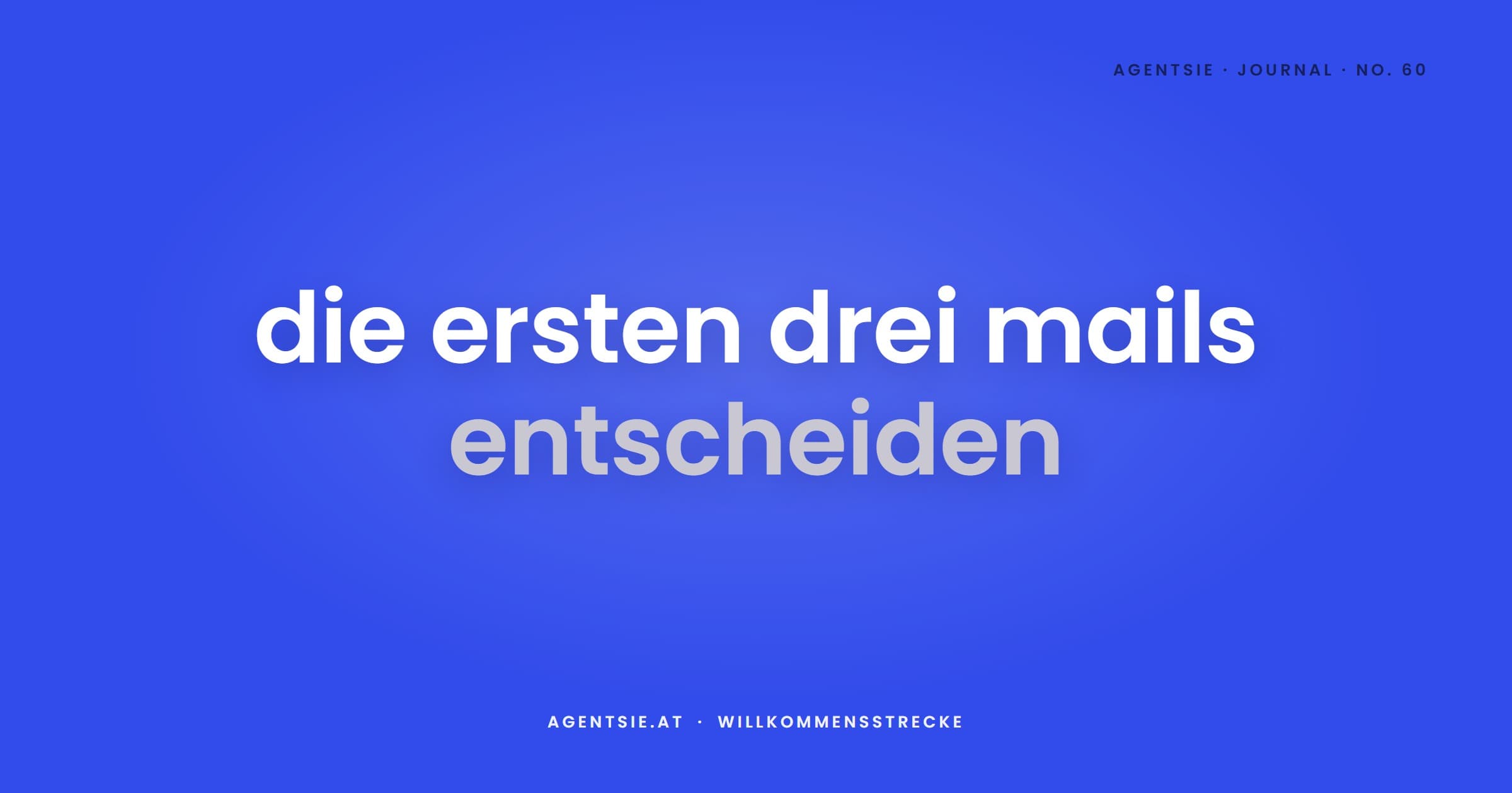 Cover: Nach der Anmeldung: was in die ersten drei Mails gehört