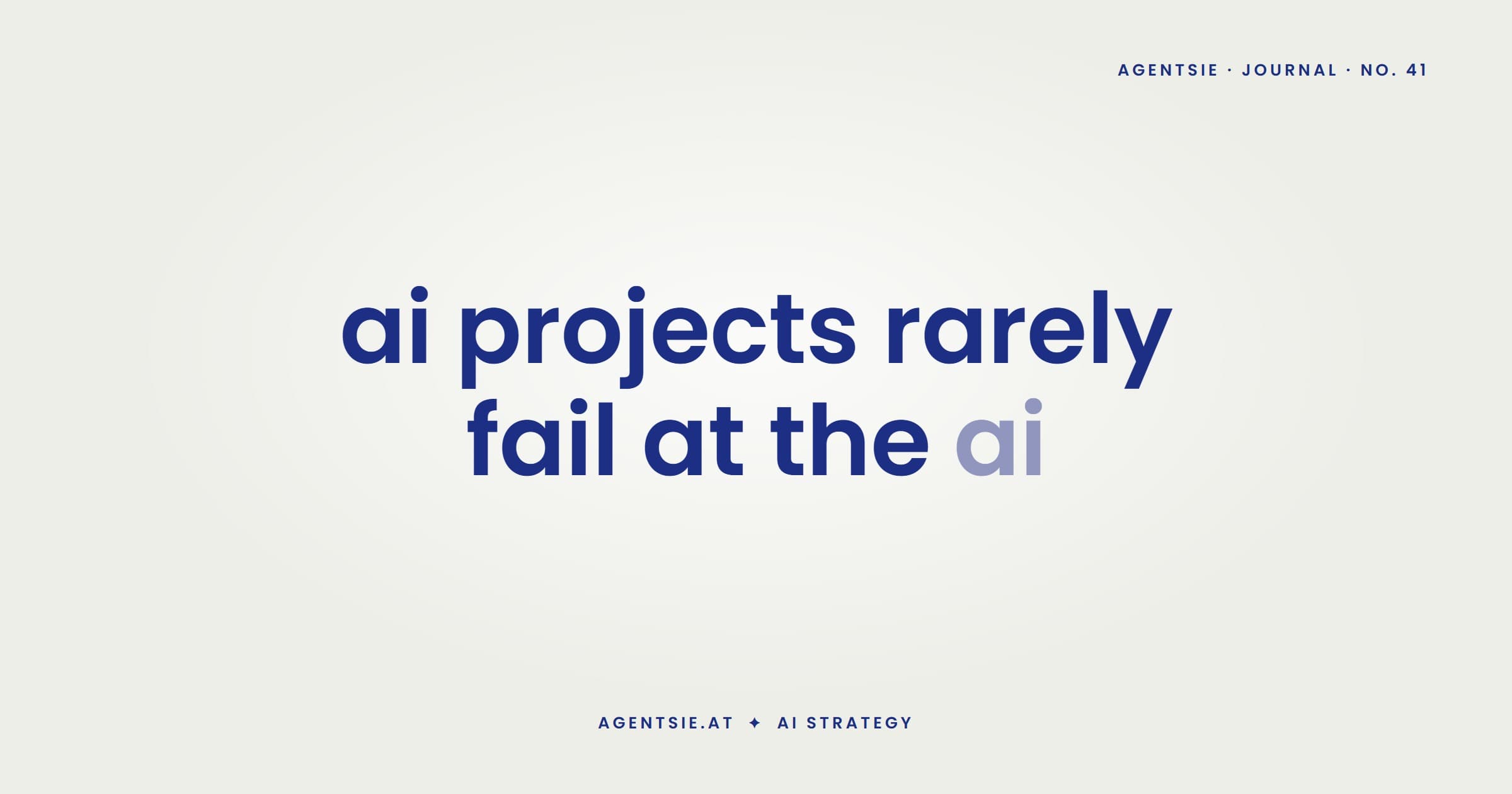 Cover: When AI projects fail: five patterns and how to spot them early