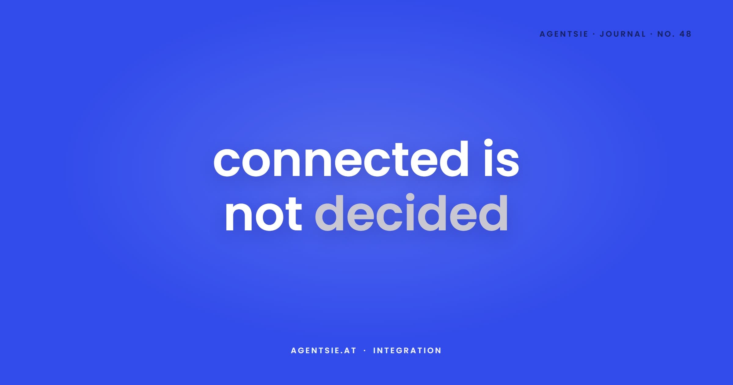Cover: Connecting tools: when an integration is enough and when it hides the problem