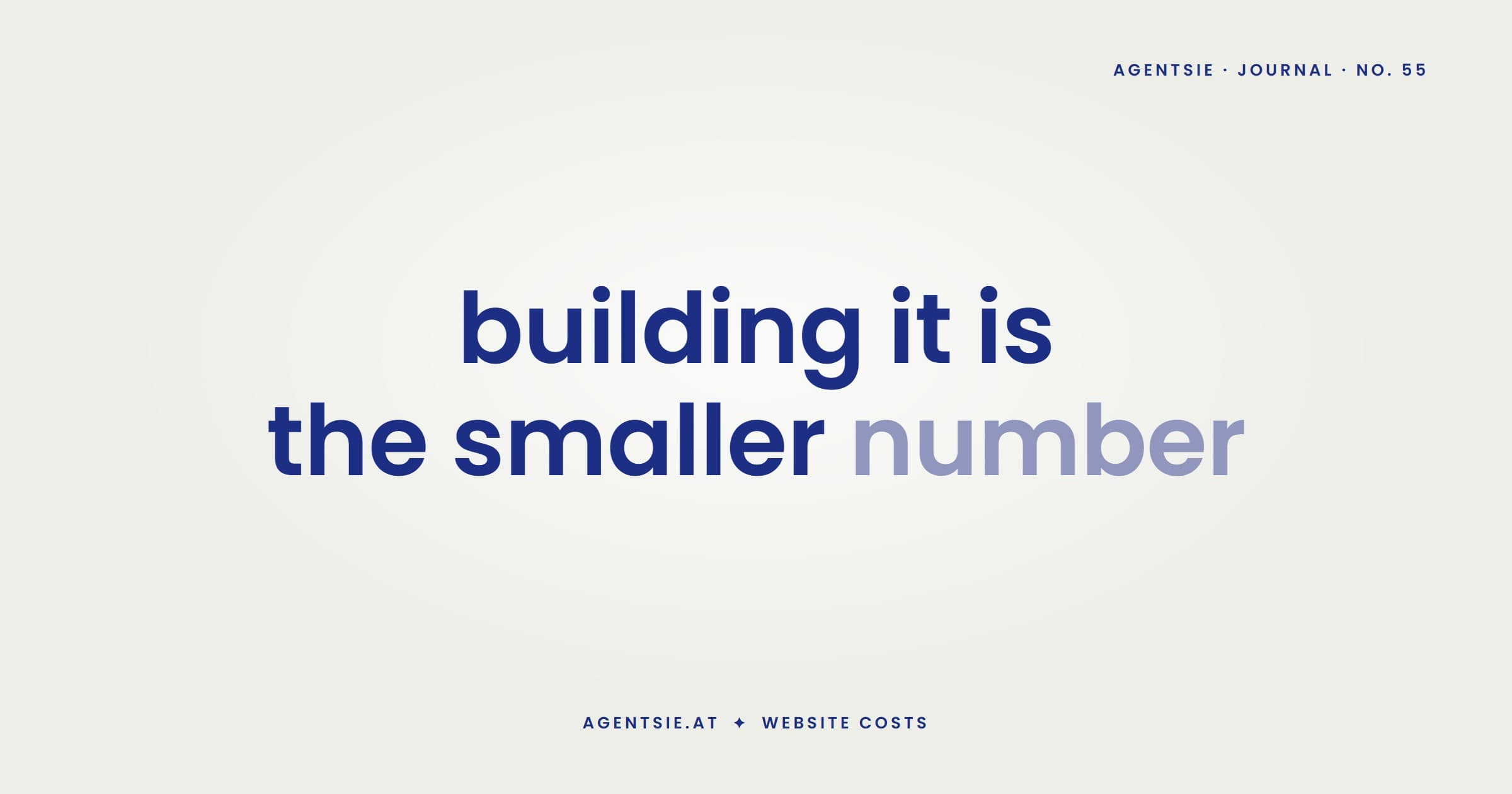 Cover: Website costs: building it is the smaller number