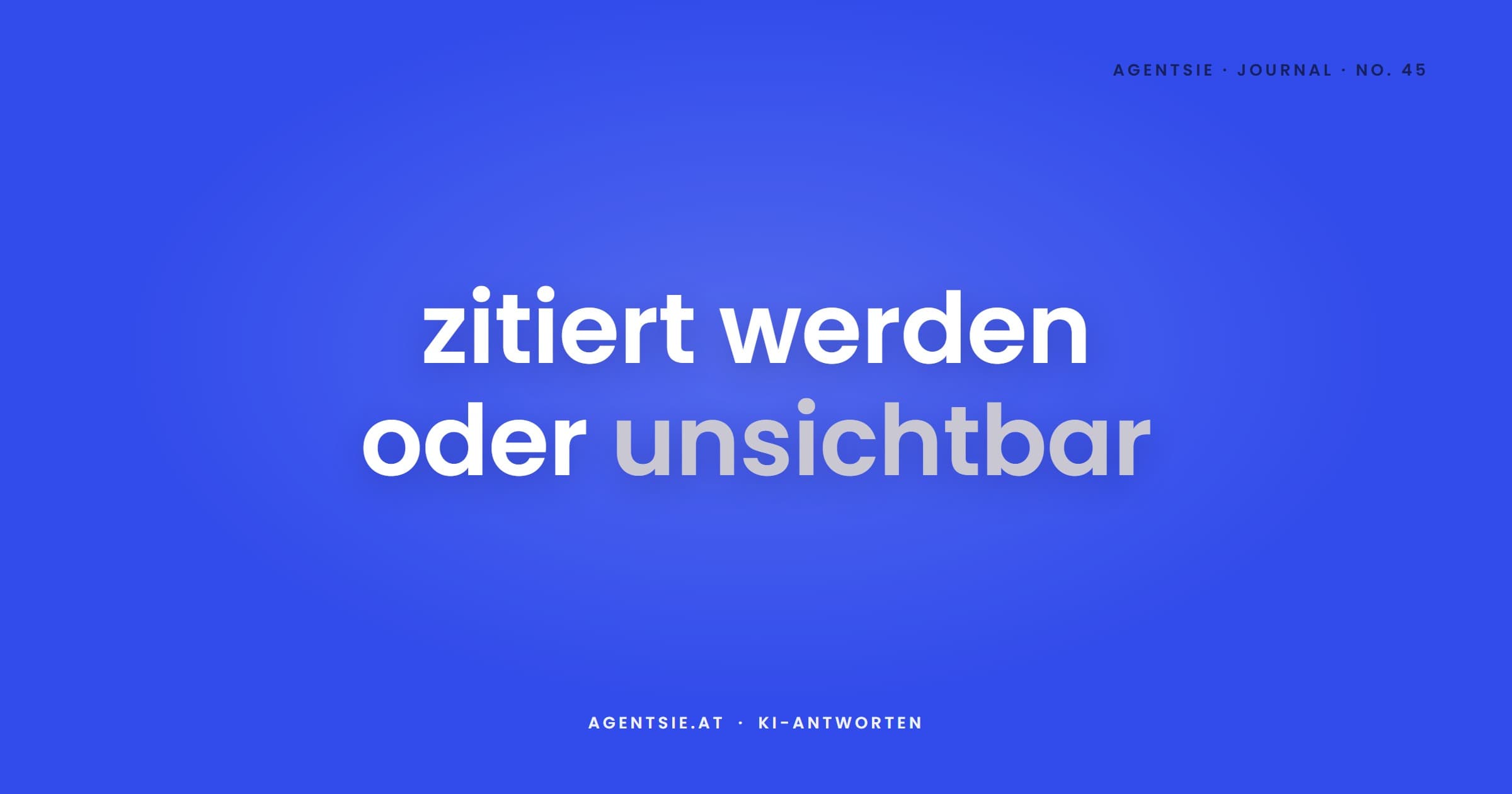 Cover: Zitiert statt geklickt: was deine Seite in einer Antwort leisten muss