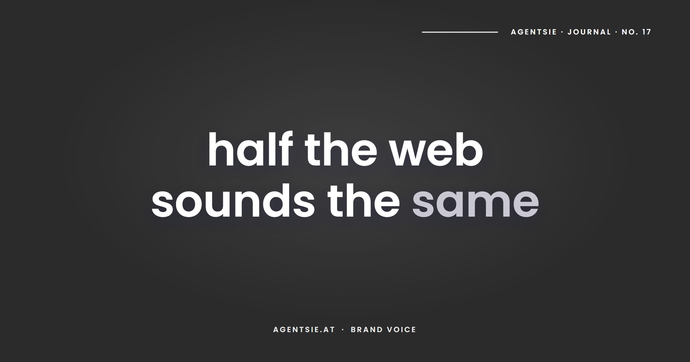 Cover: Brand voice in the age of AI content: when half the web sounds the same
