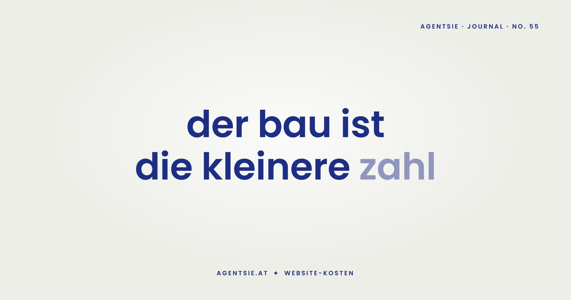 Cover: Website-Kosten: der Bau ist die kleinere Zahl
