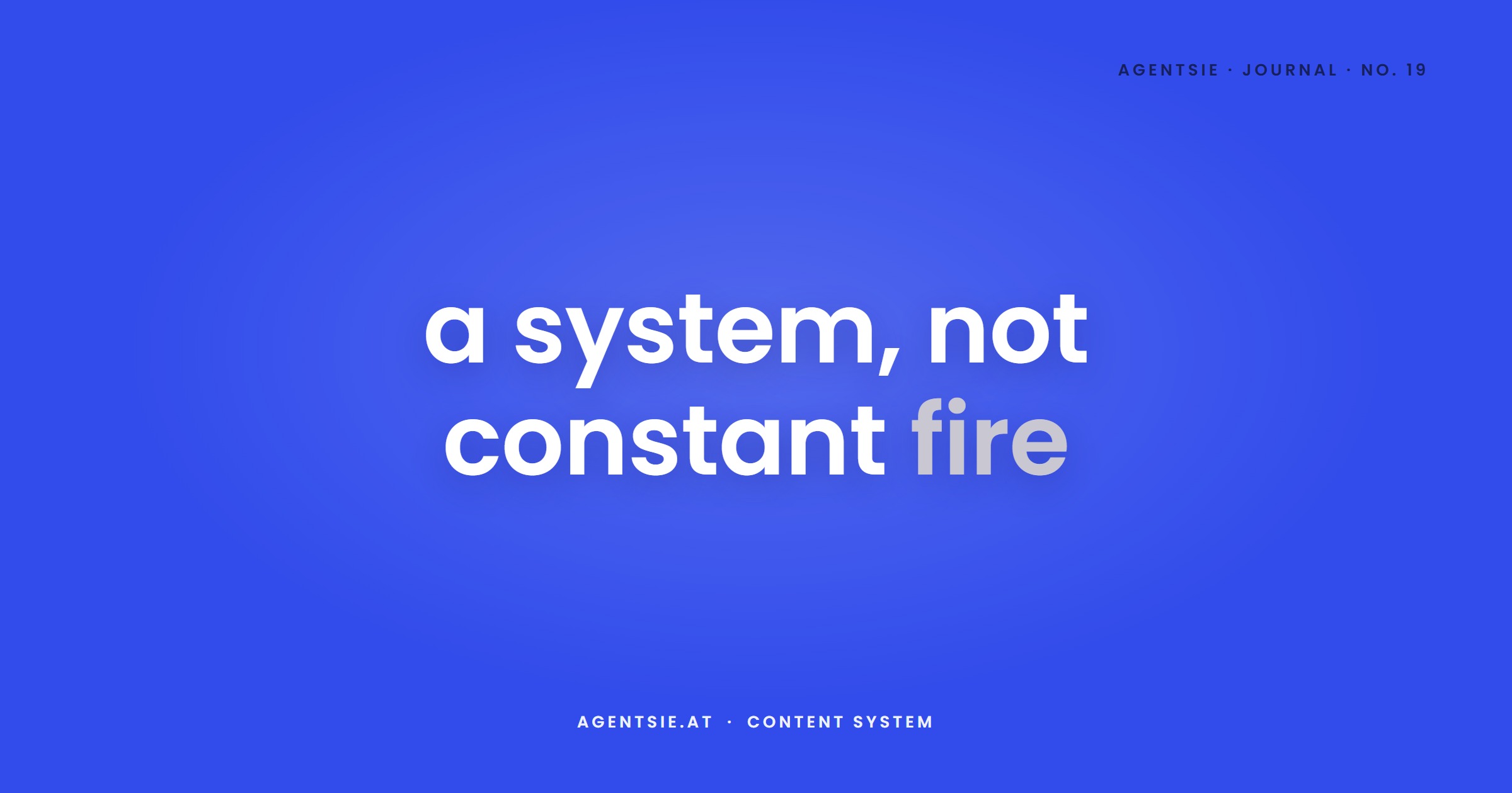 Cover: The 4-Day Content Month: A System Instead of Constant Fire