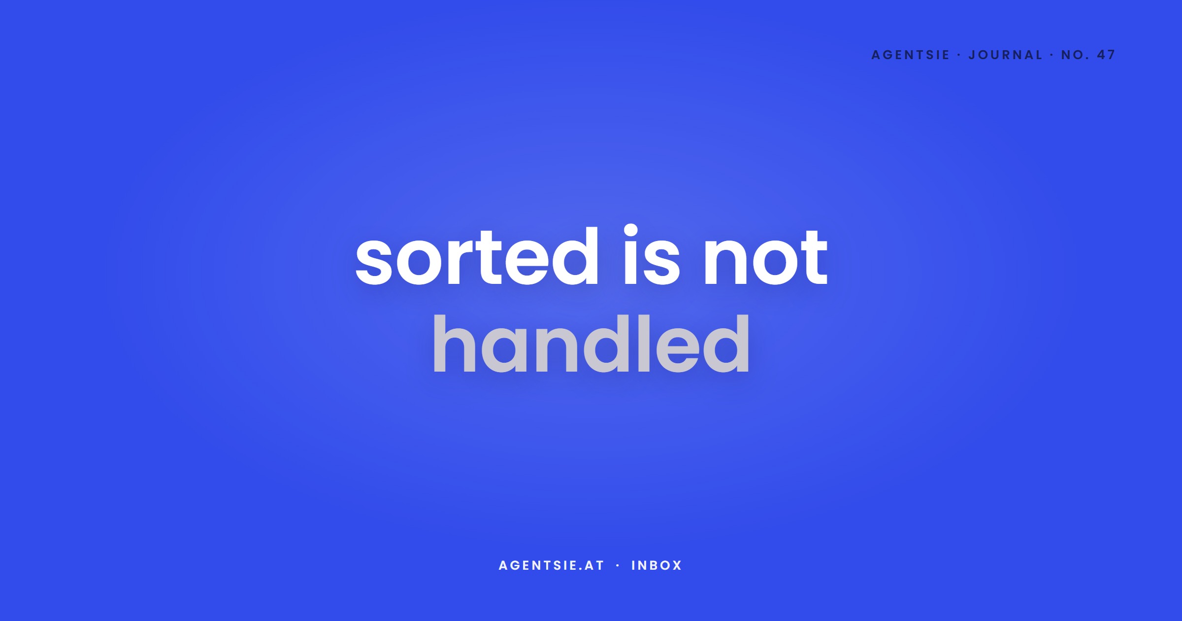 Cover: Sorting enquiries automatically: which mistake you can afford