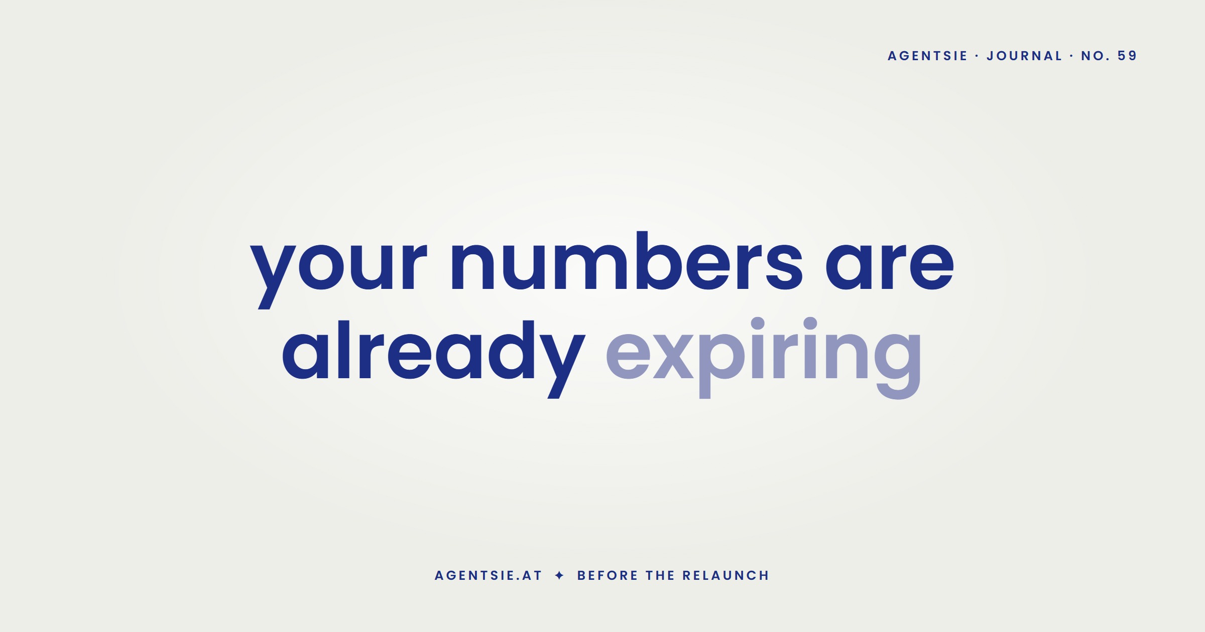 Cover: Measure before the relaunch: those four numbers have an expiry date
