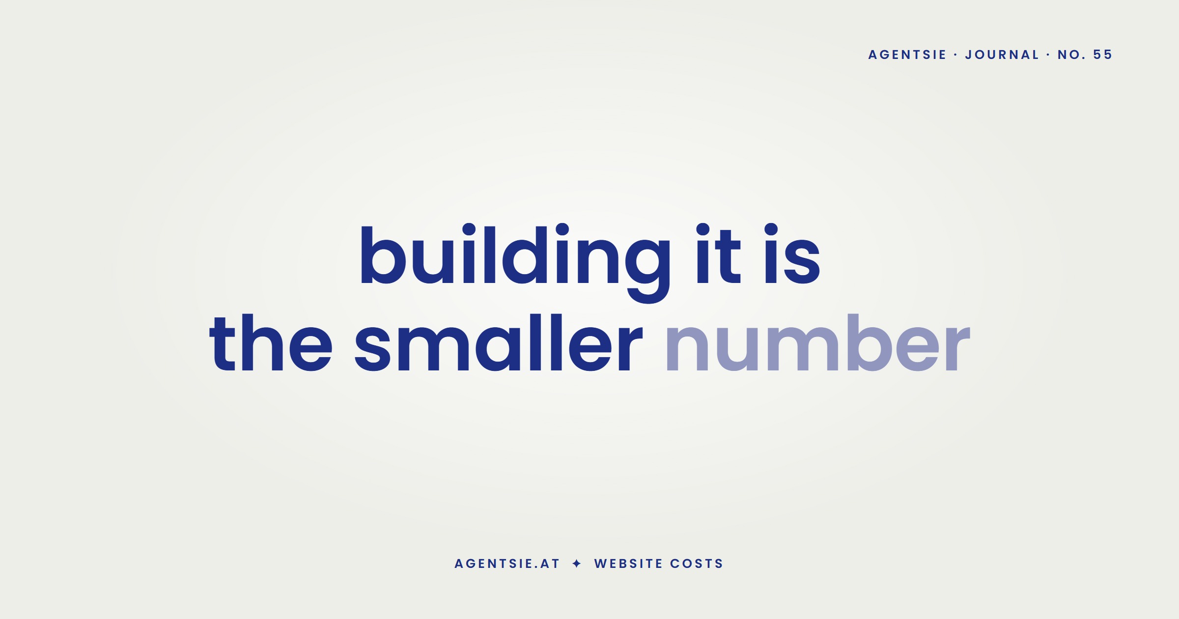Cover: Website costs: building it is the smaller number