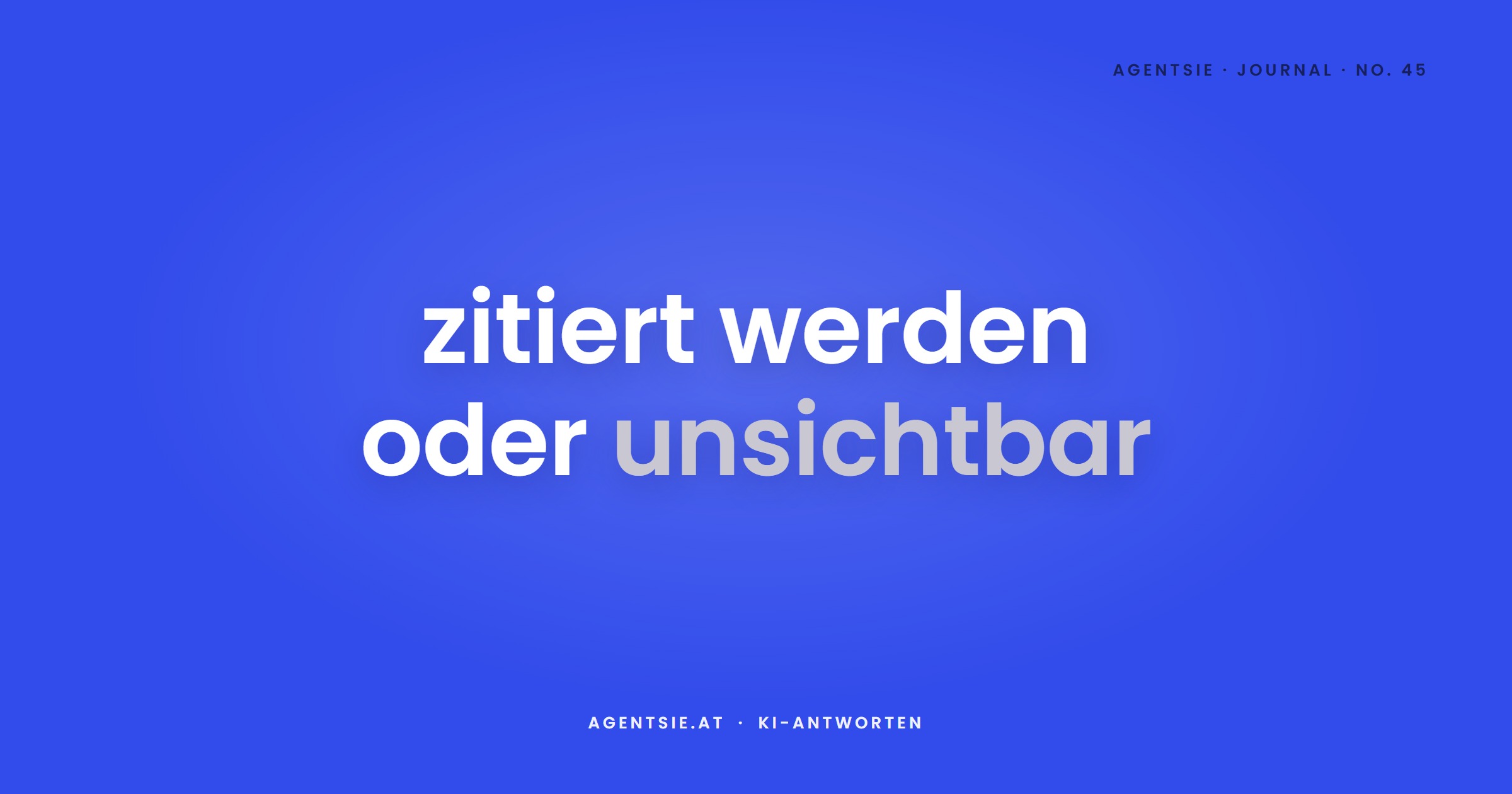 Cover: Zitiert statt geklickt: was deine Seite in einer Antwort leisten muss